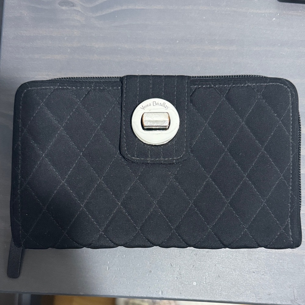 Vera Bradley Black Quilted Clutch